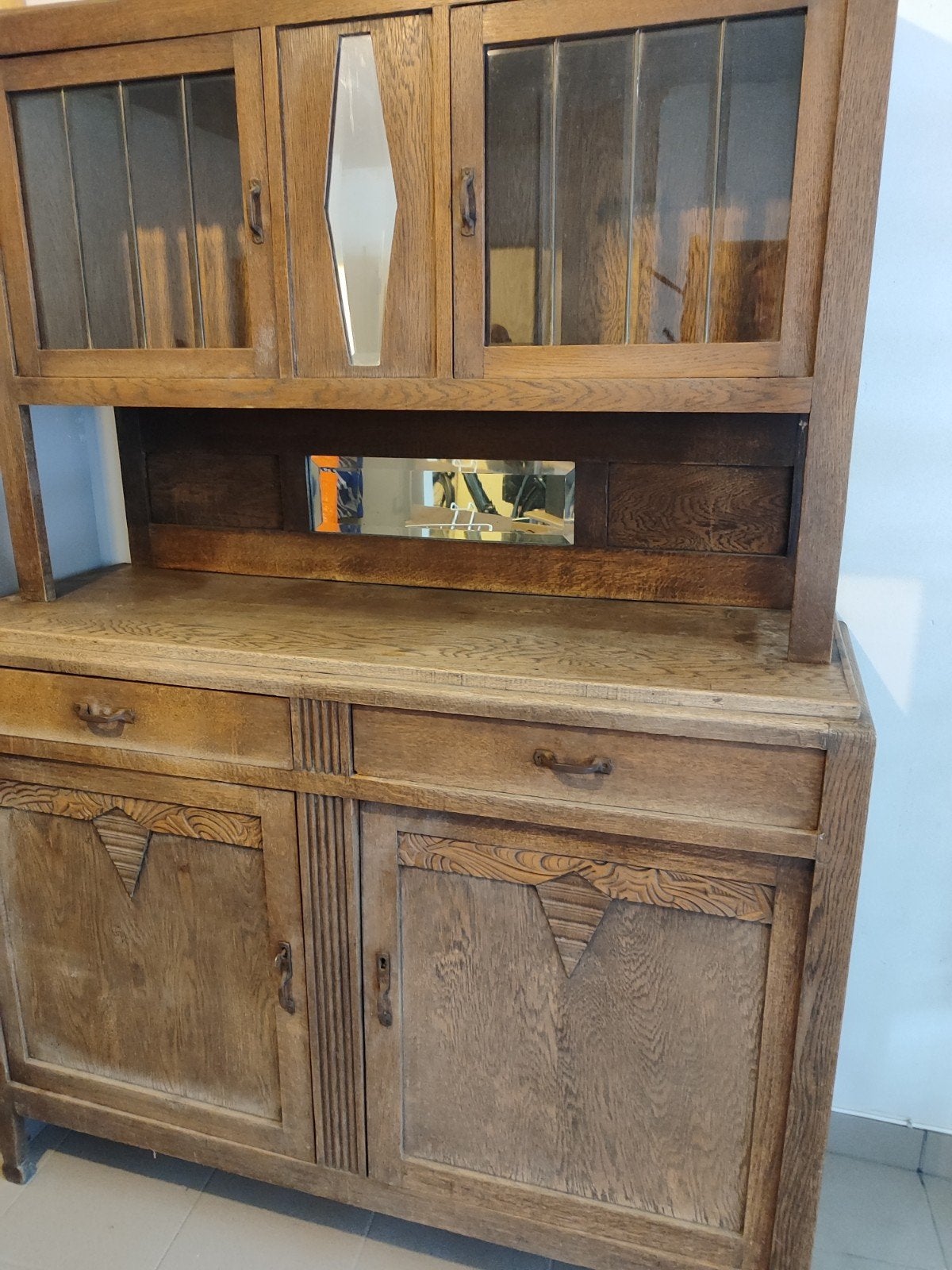 antieke houten servies -/buffetkast, Ophalen