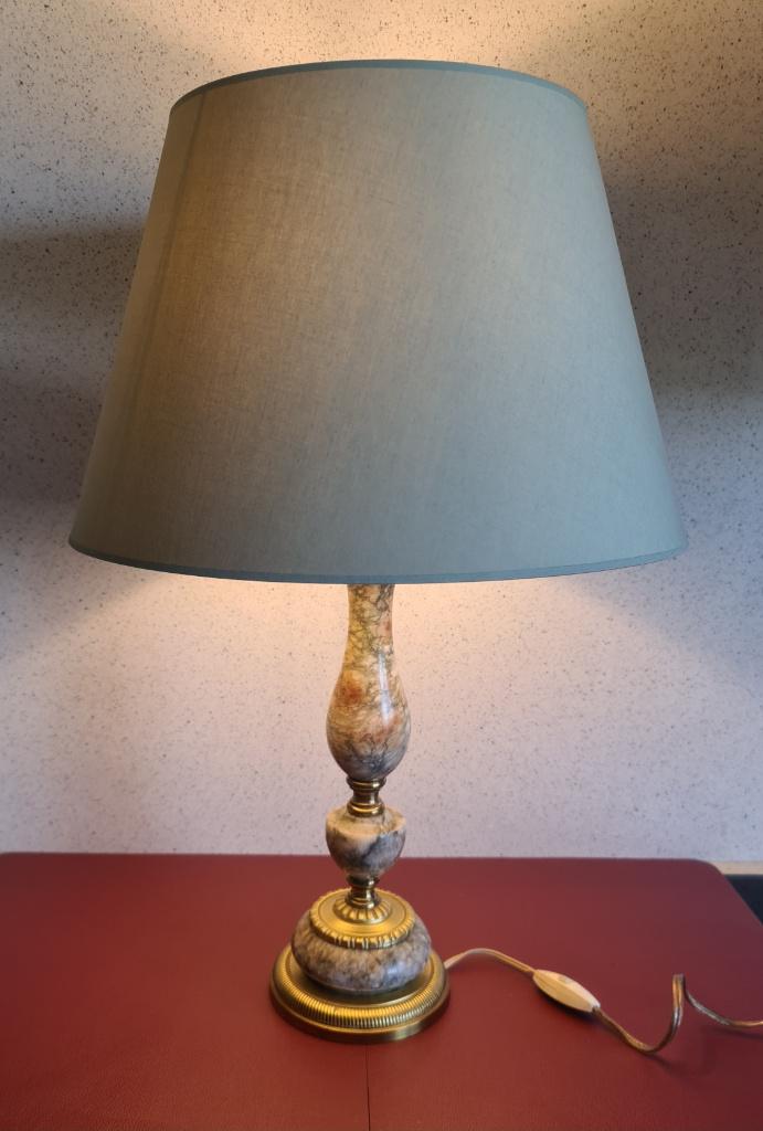 Lampe de table/chevet - pied en marbre, Enlèvement, Comme neuf, 50 à 75 cm