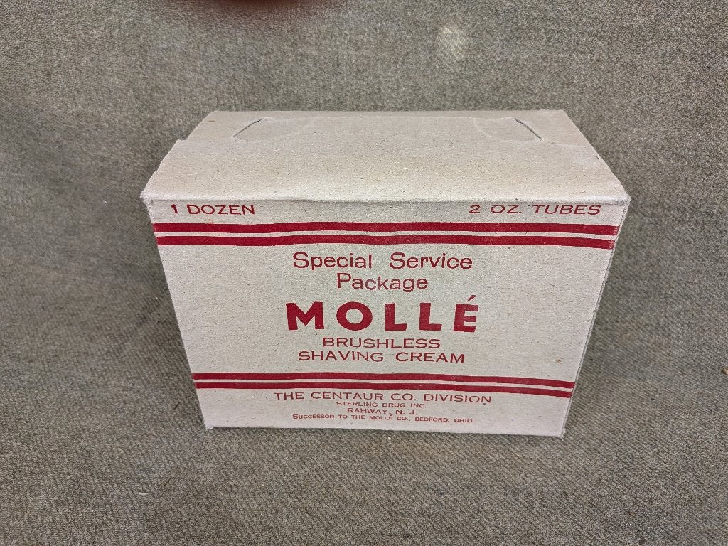 Boîte de crème à raser Molle US ww2 (vide), Collections, Enlèvement ou Envoi