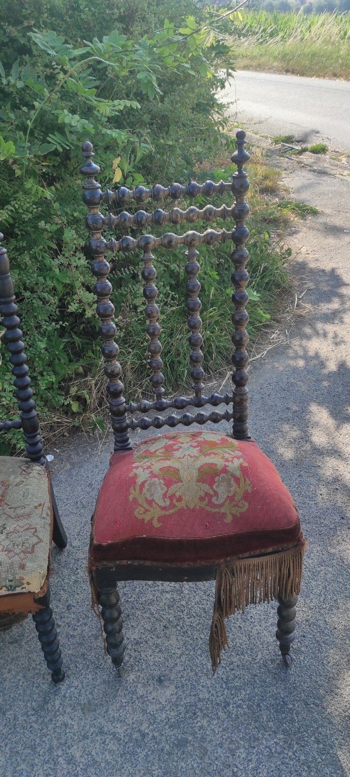 Fauteuil Bobbin Napoleon III 1850 1880. Bois tourné, Antiquités & Art, Antiquités | Meubles | Chaises & Canapés, Enlèvement