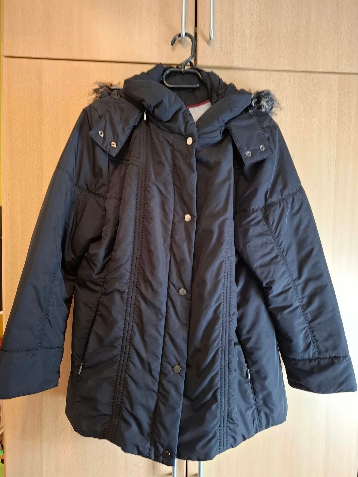 Zwarte winterjas maat 46-48, Enlèvement ou Envoi, Taille 46/48 (XL) ou plus grande