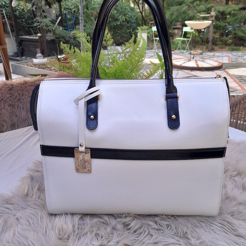 Carbotti "Milena" bussines/laptop tas., Handtassen en Accessoires, Ophalen of Verzenden, Zo goed als nieuw, Wit, Overige typen