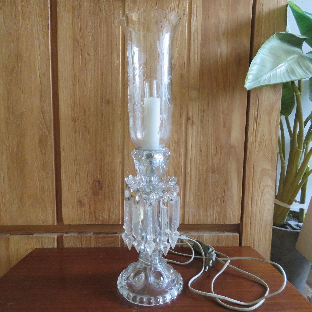 Tafellamp photophore kristal lamp, Ophalen of Verzenden