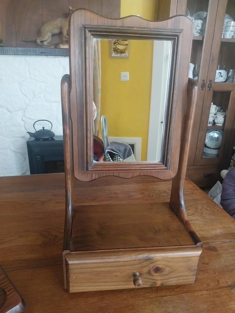 Miroir de commode pivotant en bois / 55x28x17, Enlèvement