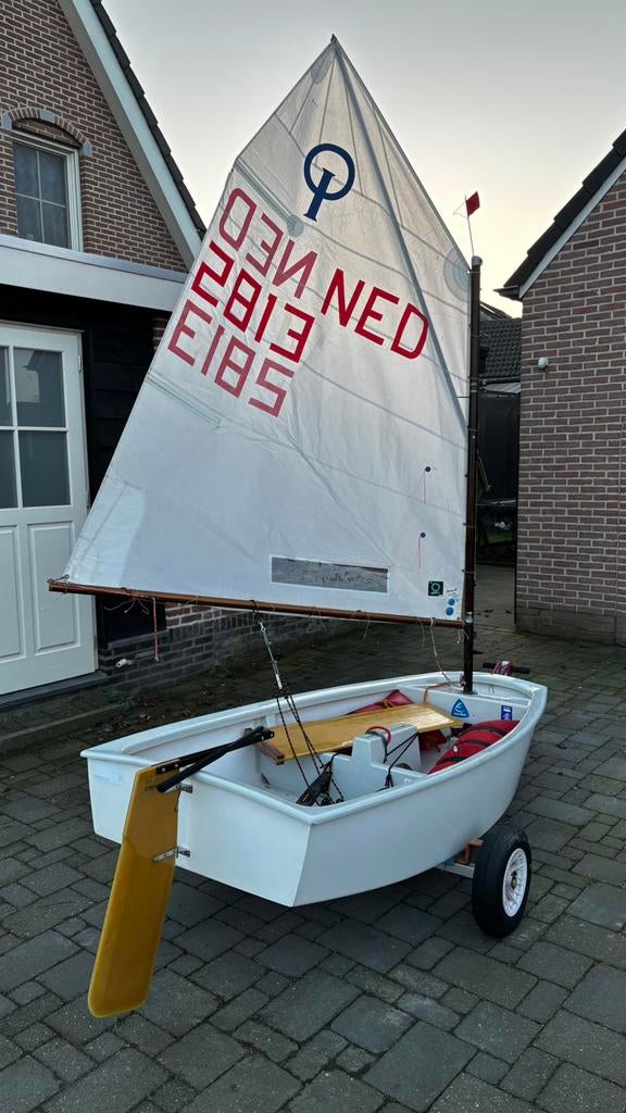Wsstrijd Optimist met waltrailer en meetbrief, Enlèvement, Comme neuf, Optimist