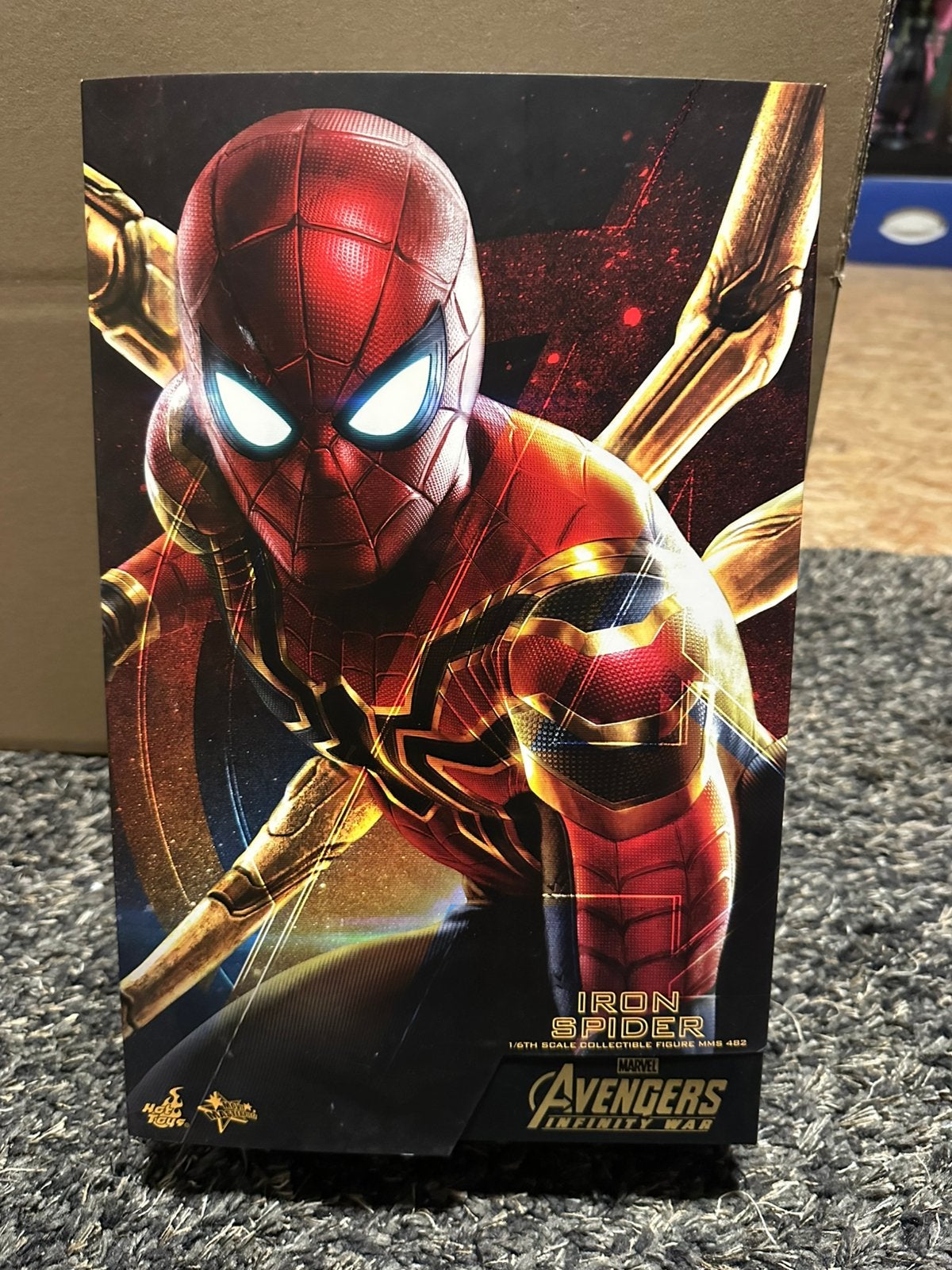 Iron spiderman hot toys., Verzenden, Zo goed als nieuw