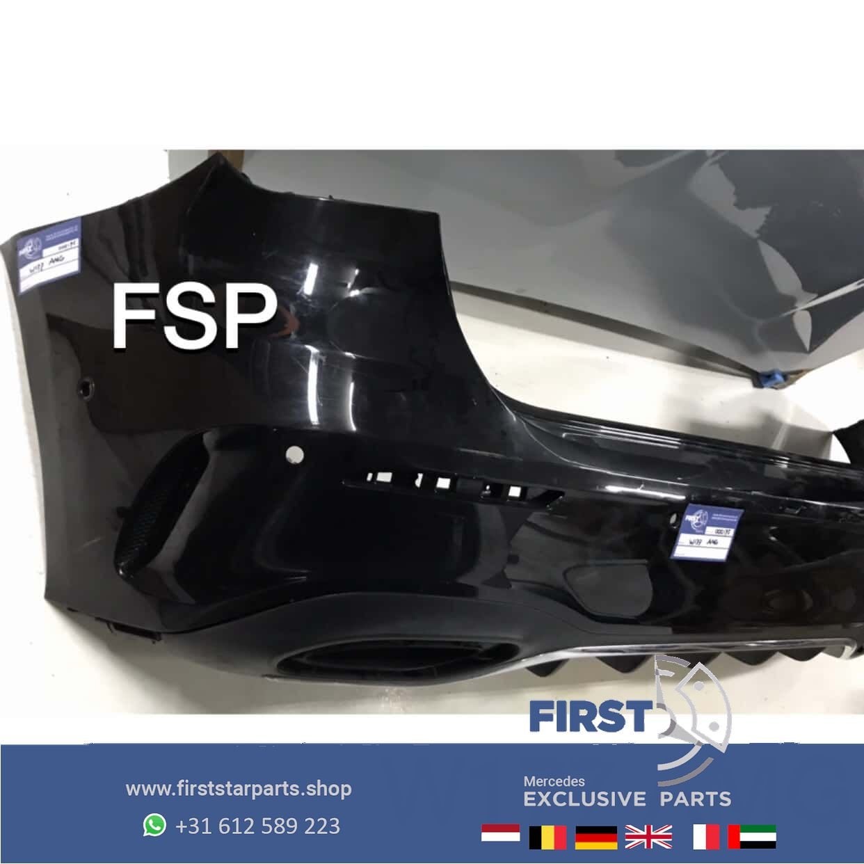 W177 AMG ACHTERBUMPER Mercedes A Klasse 2018-2021 ZWART ORIG, Gebruikt, -, Ophalen of Verzenden, Achter