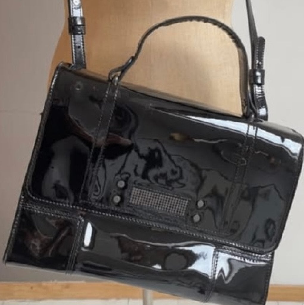 Sac Hippolyte Clio Goldbrenner vernis, Enlèvement, Neuf, Noir, Autres marques