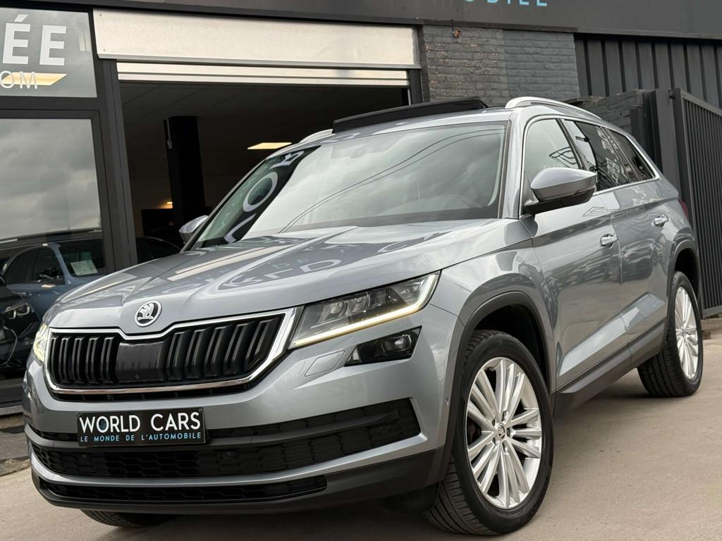 Skoda Kodiaq 2.0 CR TDi DSG TOIT PANO COCKPIT DISTRO CAM360, Cuir, Argent ou Gris, Achat, 7 places