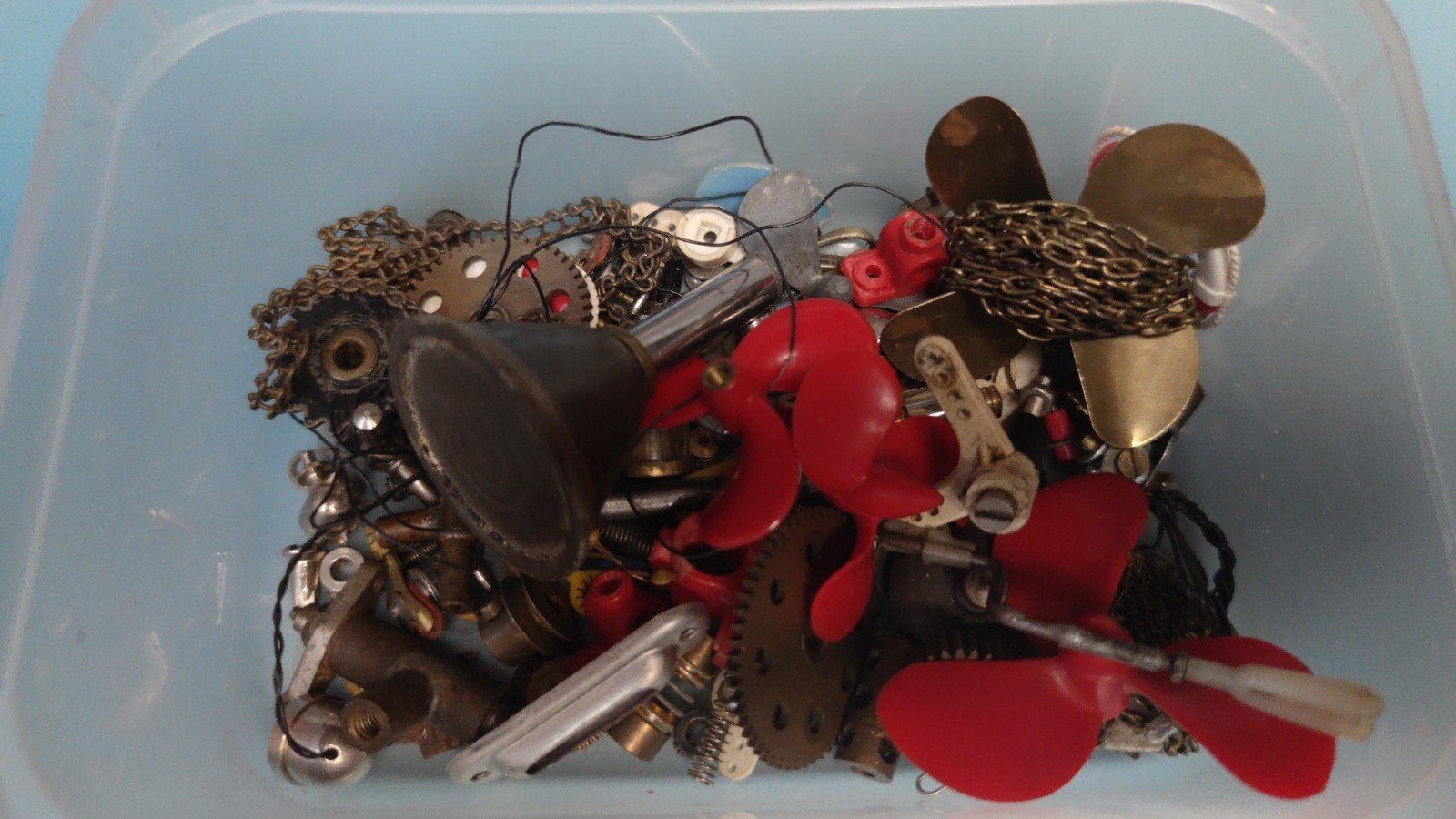 Stoomboot onderdelen miniatuur, messing, lood en plastic, Ophalen, Gebruikt, ., .