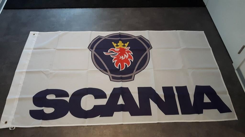 Drapeau de décoration publicitaire avec logo Scania Saab, Enlèvement ou Envoi, Neuf, Autres types