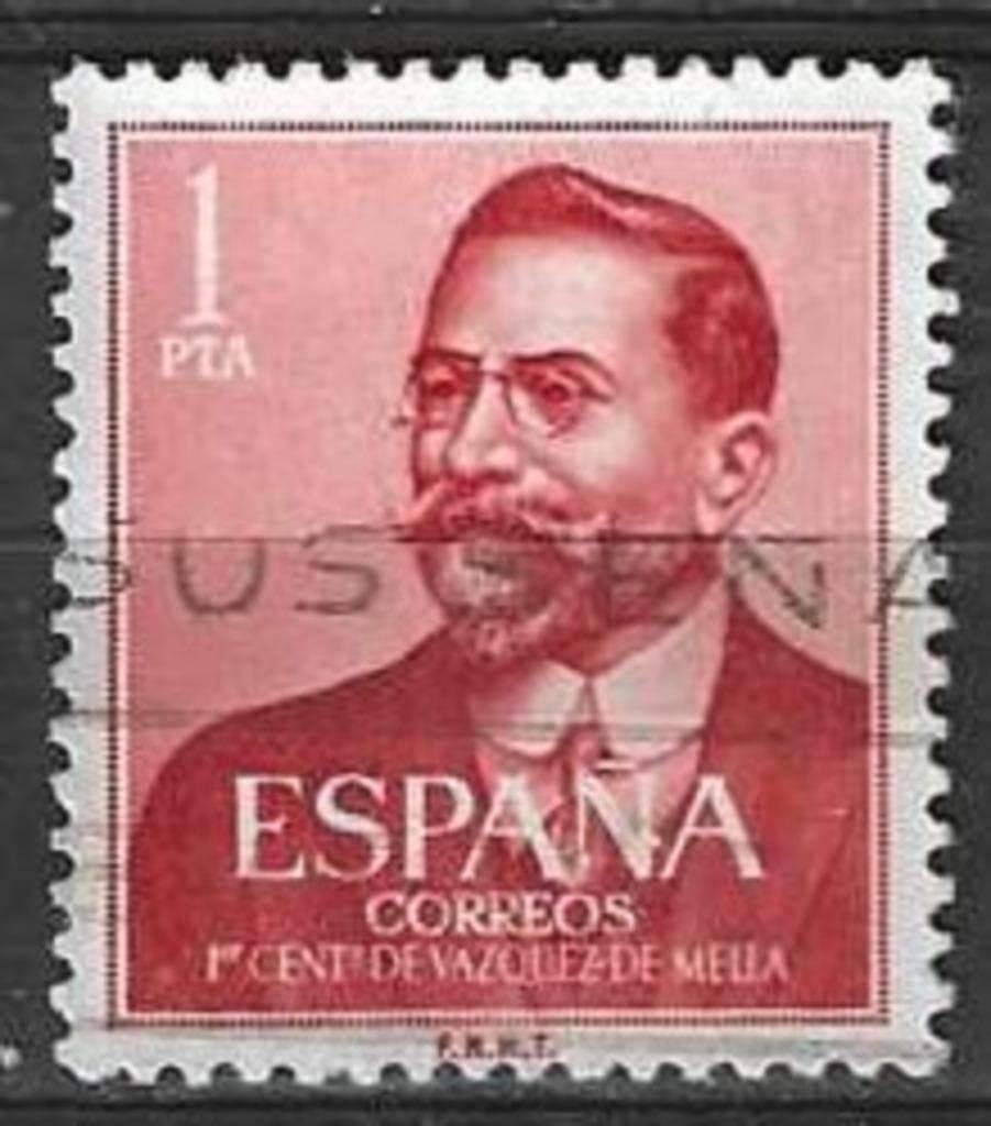 Espagne 1961 - Yvert 1024 - Juan Vazquez de Mella (ST), Timbres & Monnaies, Timbres | Europe | Espagne, Affranchi, Envoi