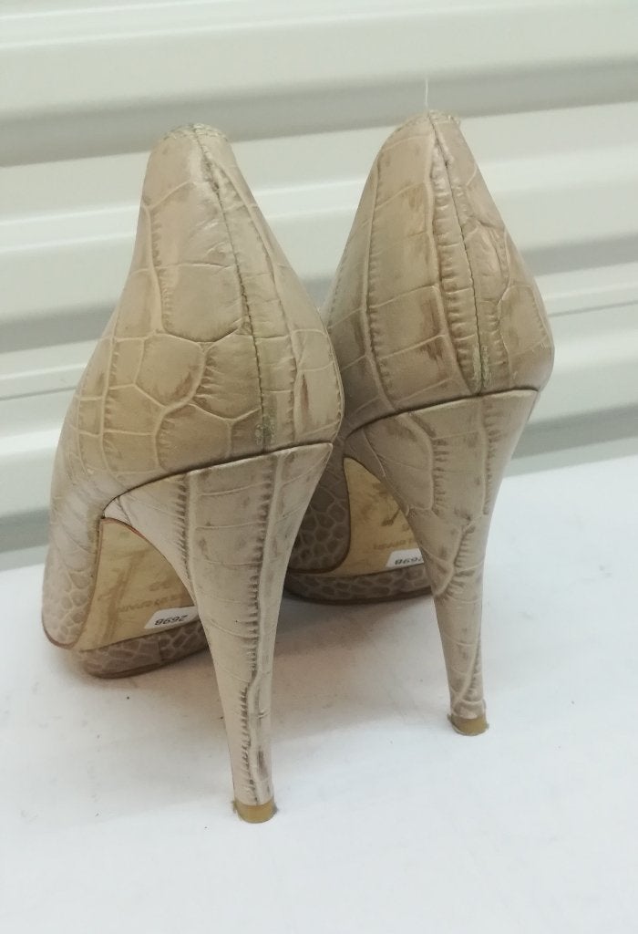 269B* SI BY Sinela - beige volledig leren pumps (38), Pumps, Verzenden, Beige, Gedragen
