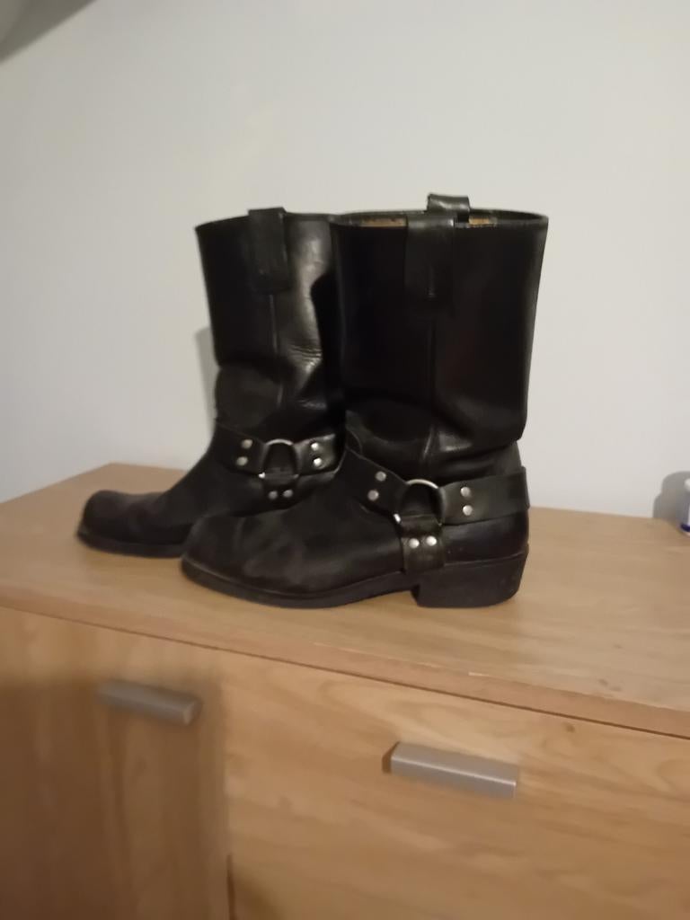 Zwarte Cowboy-Moto laarzen ., Ophalen