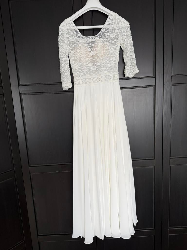 Trouwkleed lang met gilet .. jpc collection LUNA NOVIAS, Kleding | Dames, Ophalen, Zo goed als nieuw