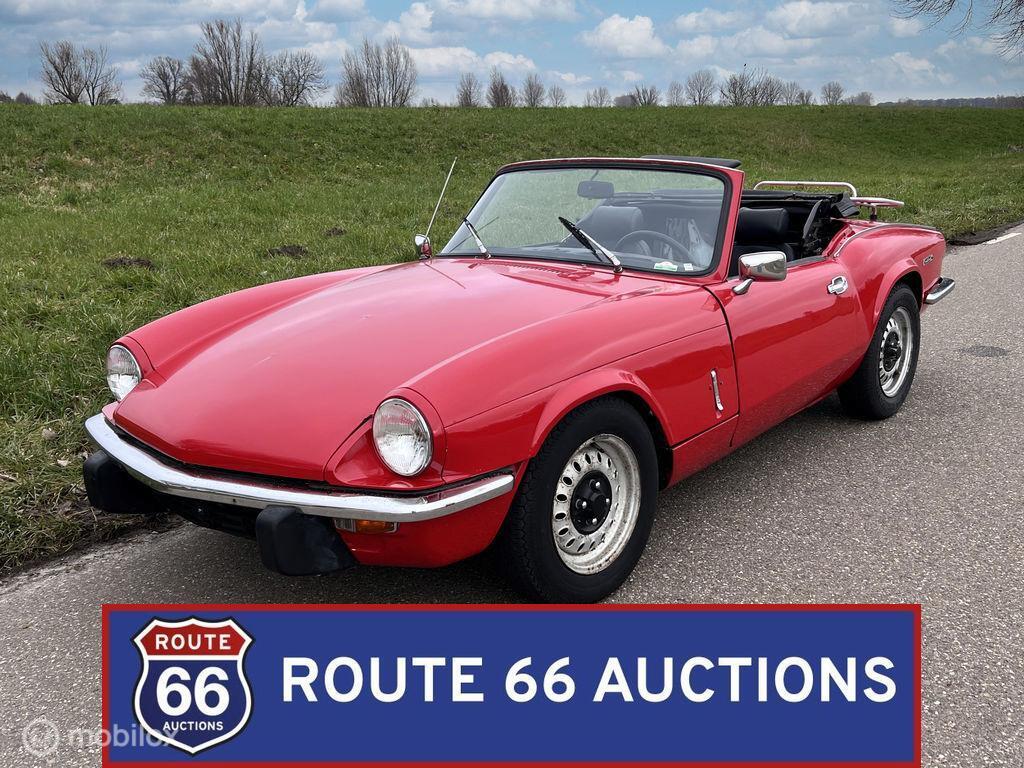 Triumph Spitfire Mk 4 | 1972 | Route 66 Auctions, Auto's, Oldtimers, Triumph, Zwart, Bedrijf, Handgeschakeld