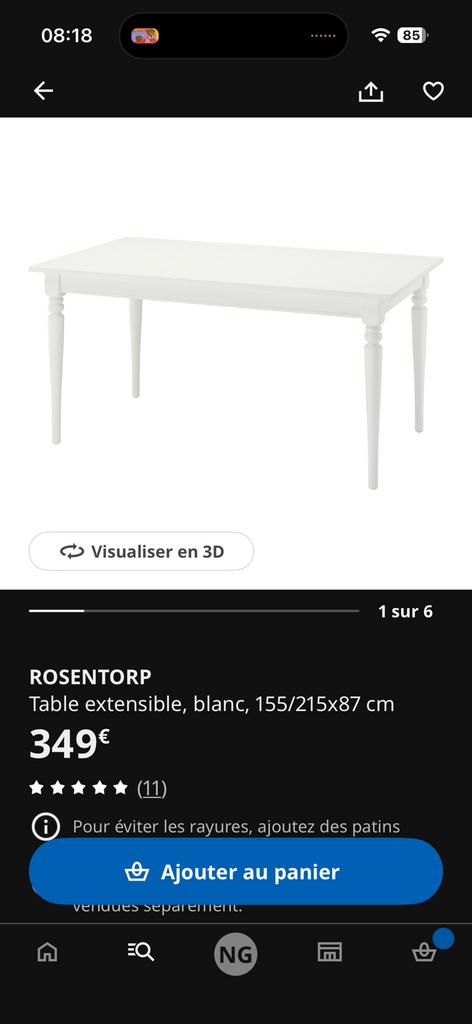 Table à manger, Enlèvement, Comme neuf