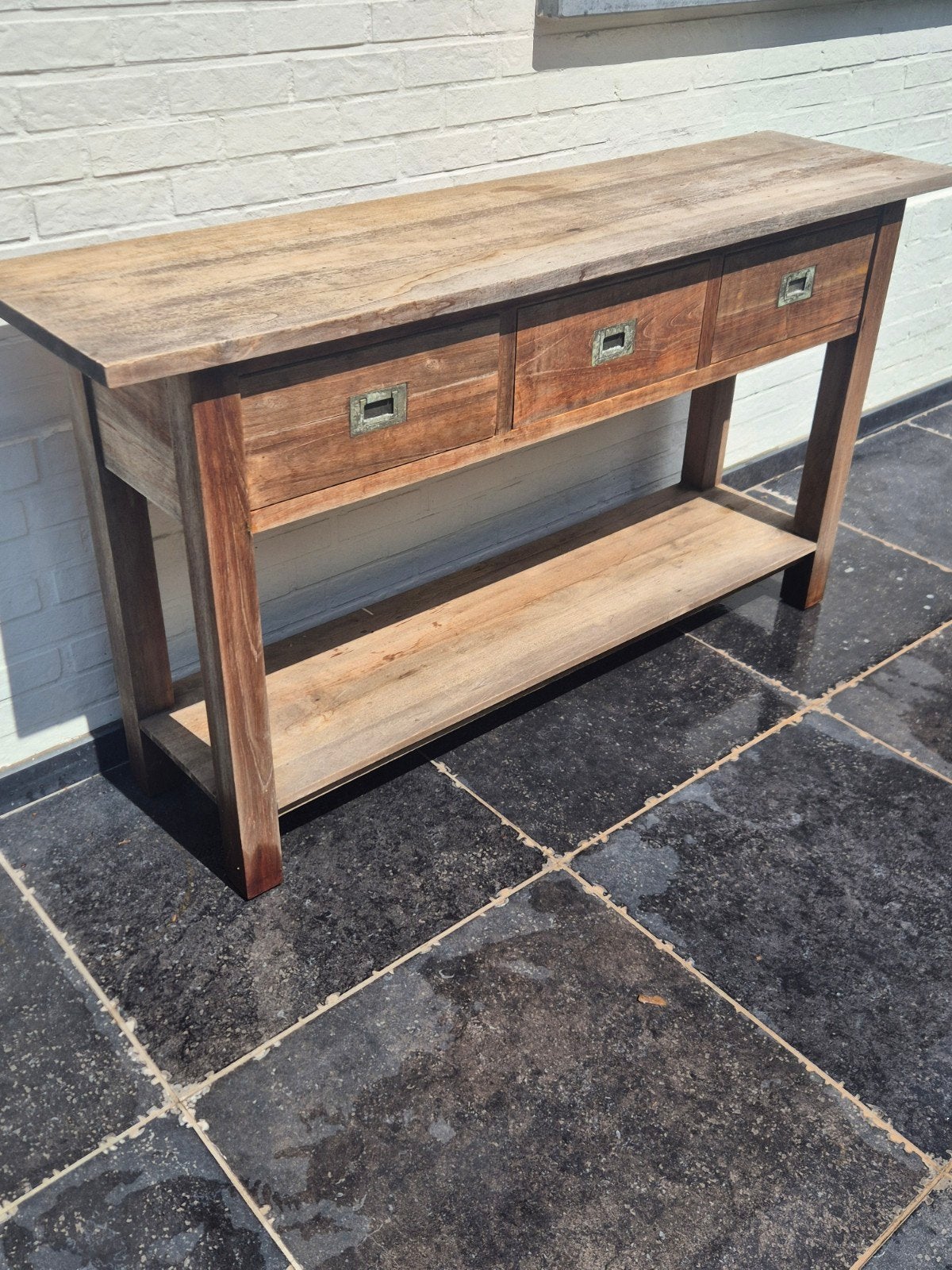 Buiten meubel in Teak, Ophalen, Gebruikt, Hout, Tuinset