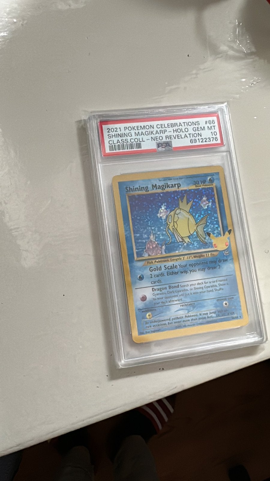 Shining Magikarp Celebrations (25) #66 - PSA 10, Hobby en Vrije tijd, Ophalen of Verzenden, Nieuw, Losse kaart, Foil