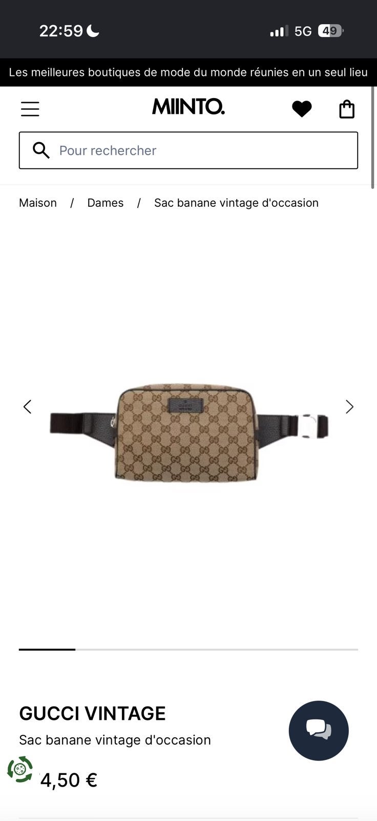 Sacoche banane gucci, Ophalen of Verzenden, Zo goed als nieuw