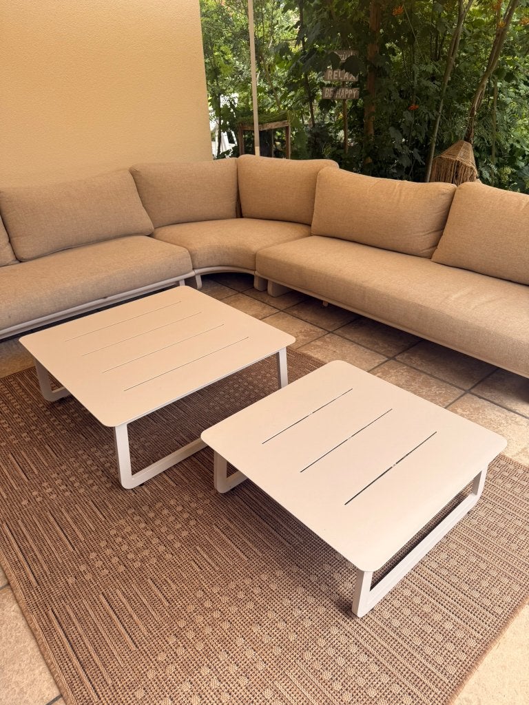 Mooie tafel set buitensalon zo goed als nieuw, Tuin en Terras, Tuinsets en Loungesets, Gebruikt, Loungeset, Aluminium, 8 zitplaatsen
