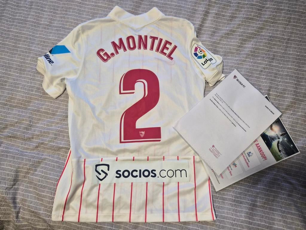 Matchworn shirt Montiel Sevilla, Maat L, Verzenden, Zo goed als nieuw, Shirt