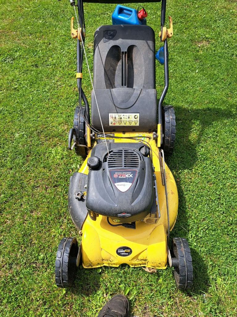 Benzine grasmaaier power plus 675cc, Tondeuses à gazon à essence, Utilisé, Powerplus garden, Bac de ramassage