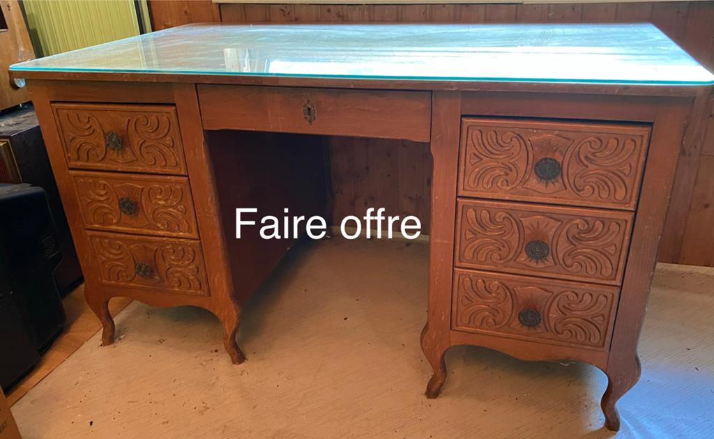 Bureau retro, Enlèvement, Utilisé, Bois