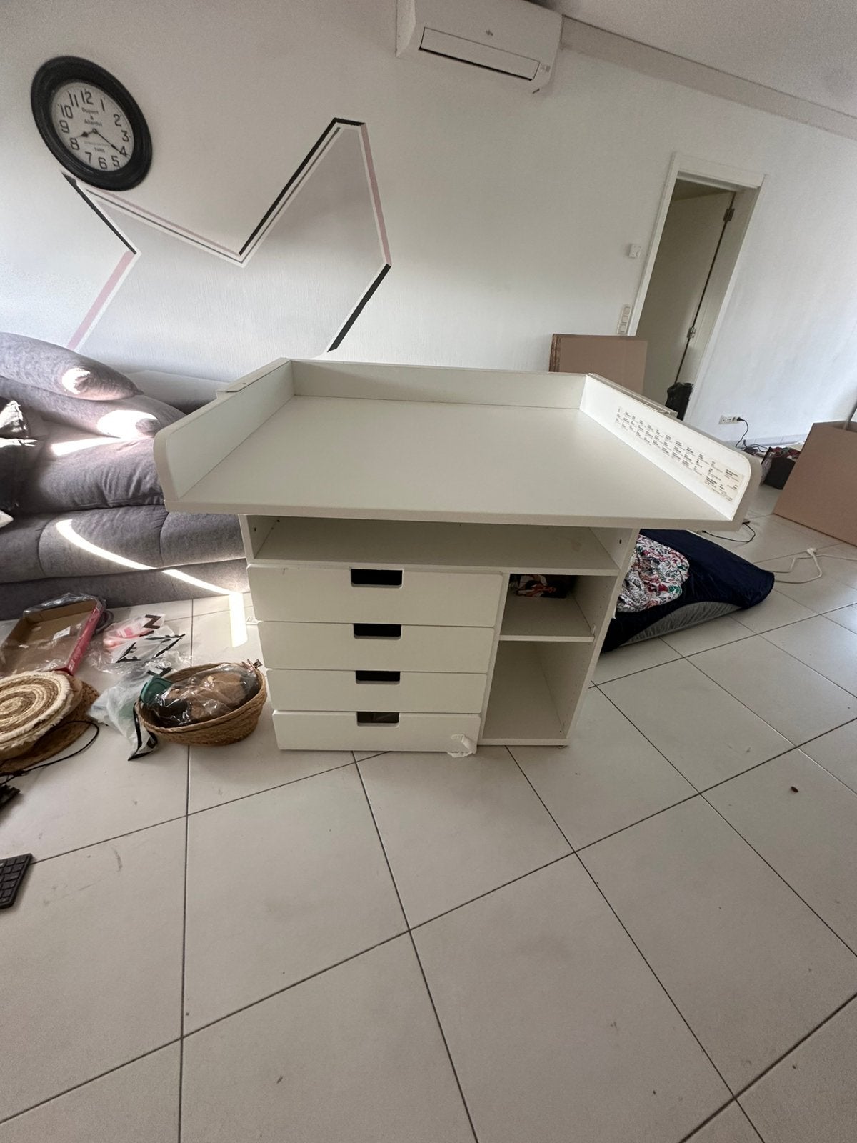Table à langer, Enlèvement, Utilisé, 5 à 10 m², Blanc