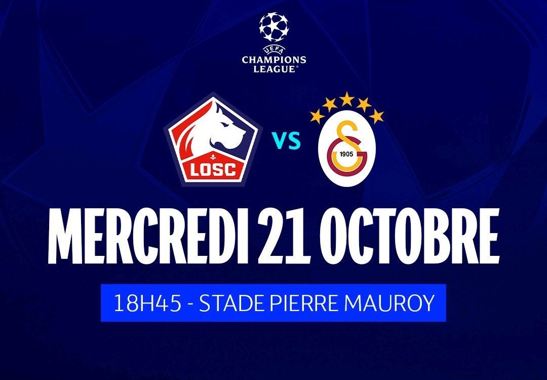 3 places Lille - Galatasaray  21/10
