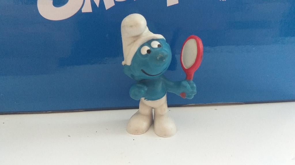 schtroumpf 20017 miroir smurf schlumpf, Enlèvement ou Envoi, Comme neuf, Autres Schtroumpfs, Poupée, Figurine ou Peluche