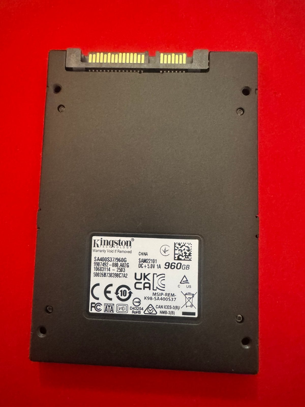 SSD 960 GB, Comme neuf, Enlèvement, Laptop, SSD