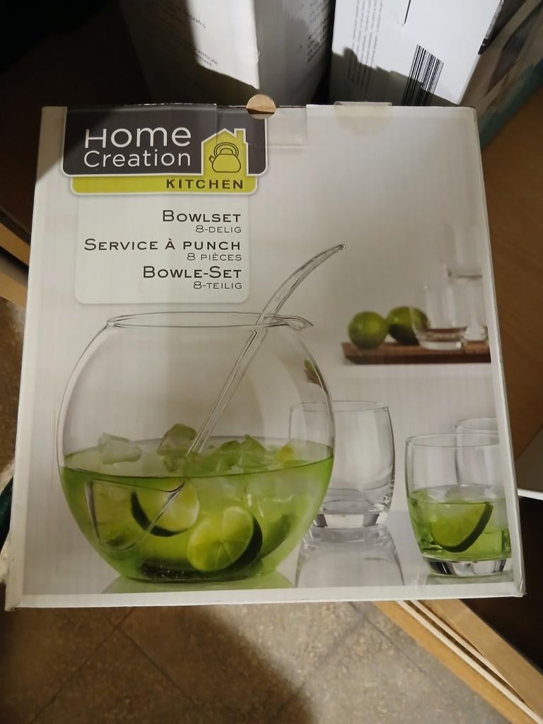 Bowlset punch sangria coctails, Verzamelen, Glas en Drinkglazen, Ophalen