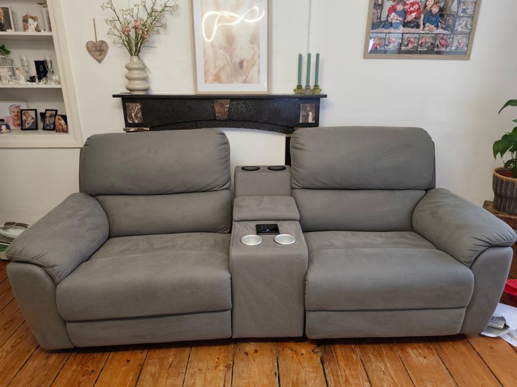 Salon gris souris taille 2m40
