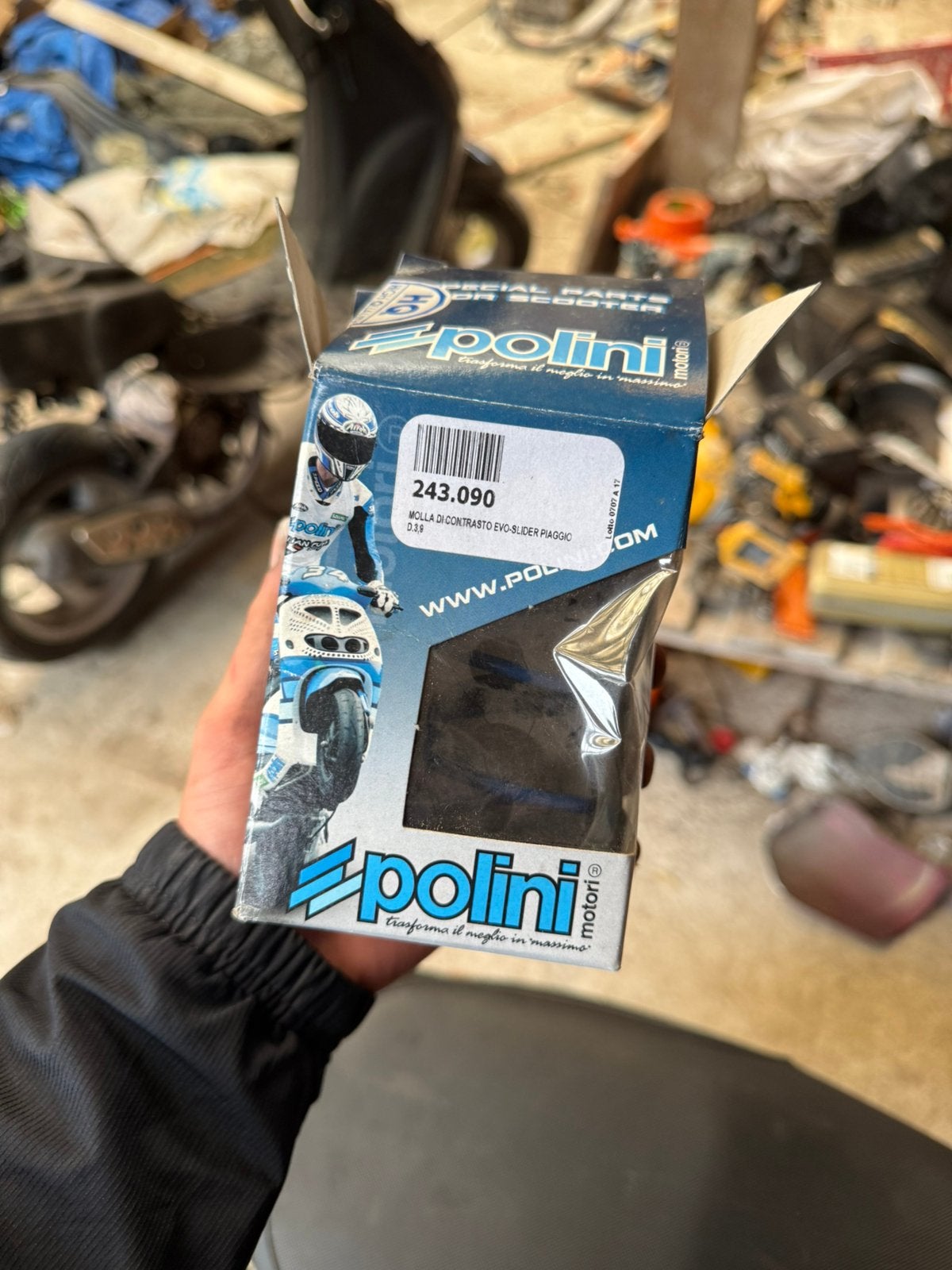 Polini blauwe drukveer 20kg, Motoren, Ophalen
