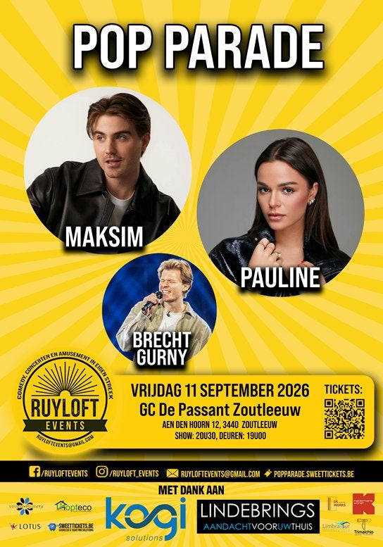 Duoticket Pop parade 11/09, Tickets & Billets, Événements & Festivals, Deux personnes