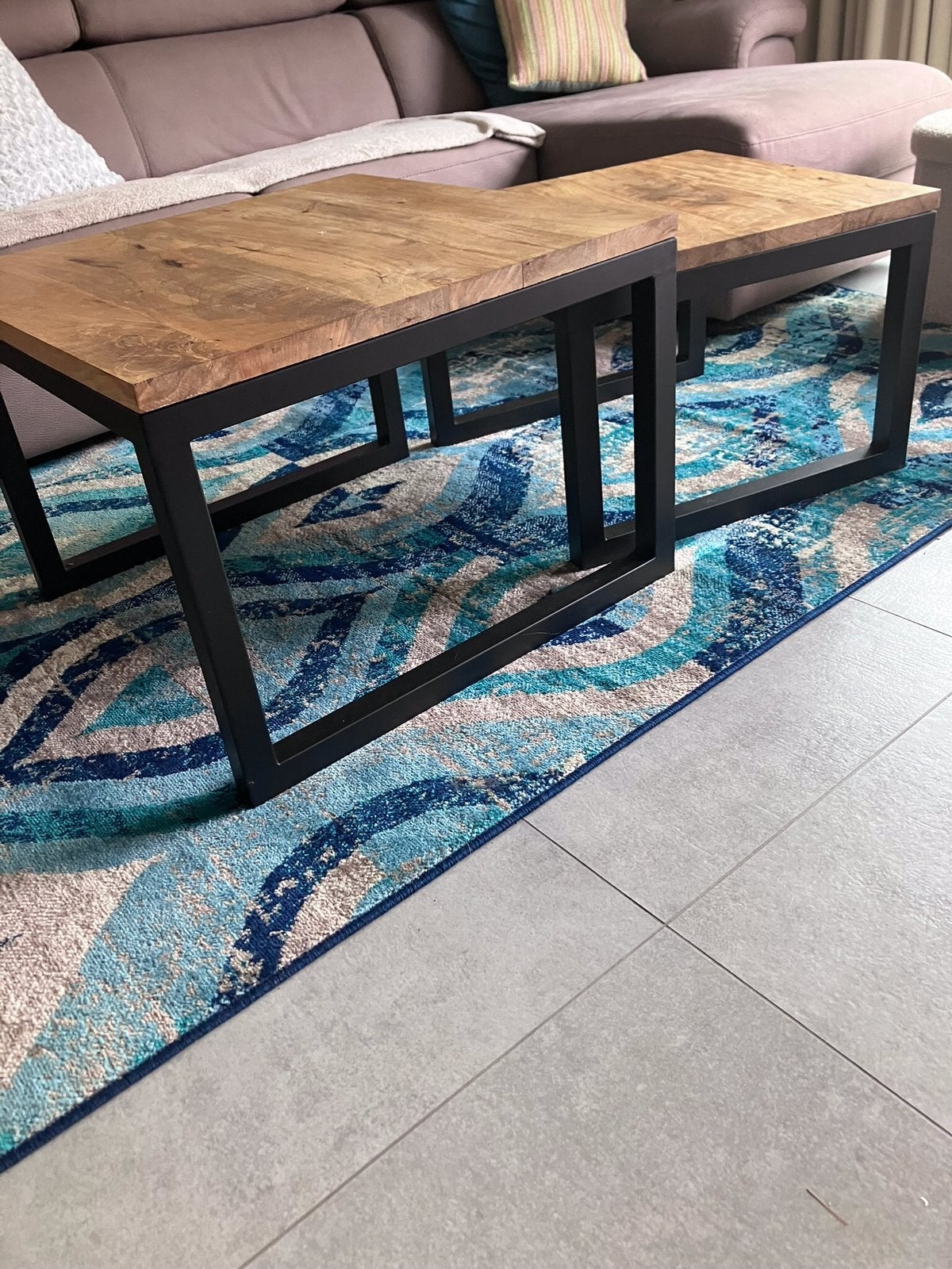 Industriele salontafelset, Ophalen, 50 – 75, 50 tot 100 cm, Industriele woonstijl