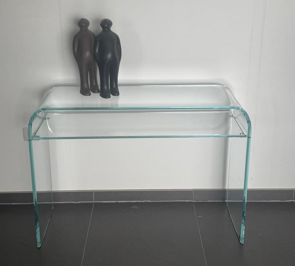 Console design italien - SICA « Replay », 100 à 150 cm, 25 à 50 cm, Verre, Enlèvement
