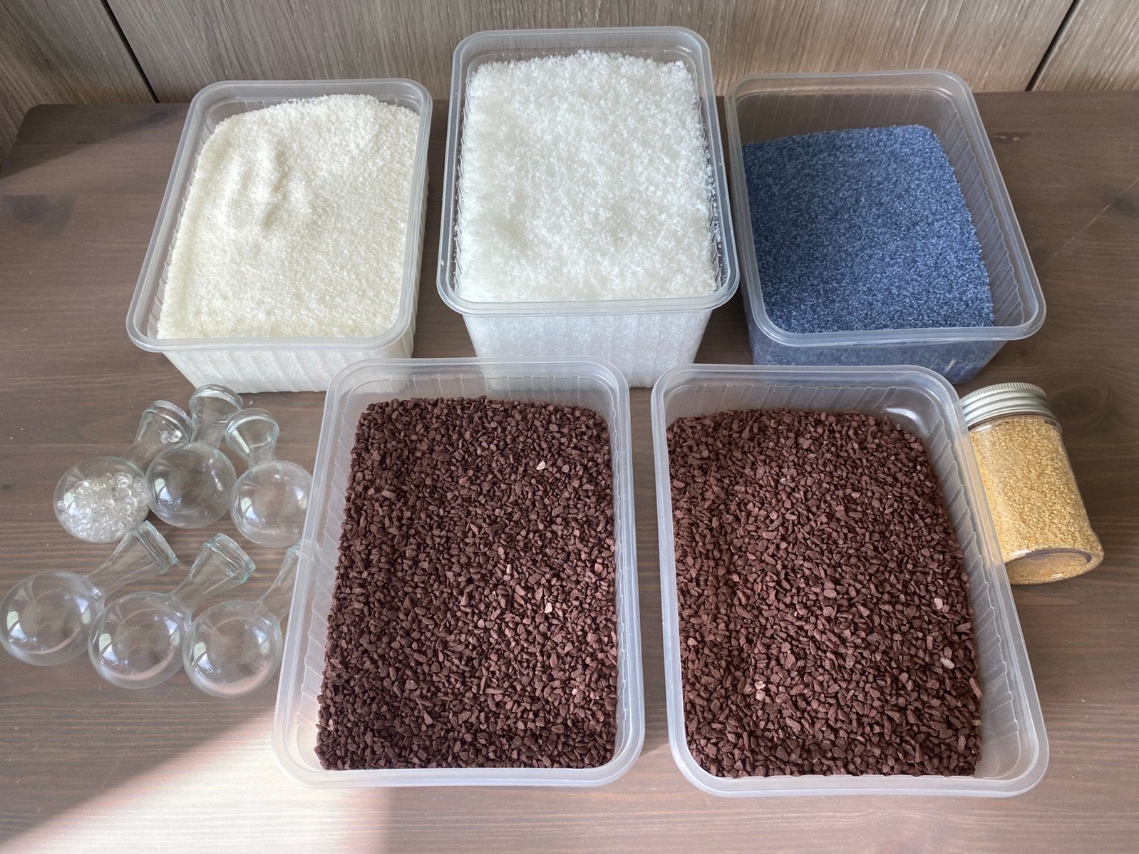 Paquet de sable et de gravier décoratifs pour l'artisanat, Multicolore, Plastique, Enlèvement ou Envoi, Matériel de bricolage