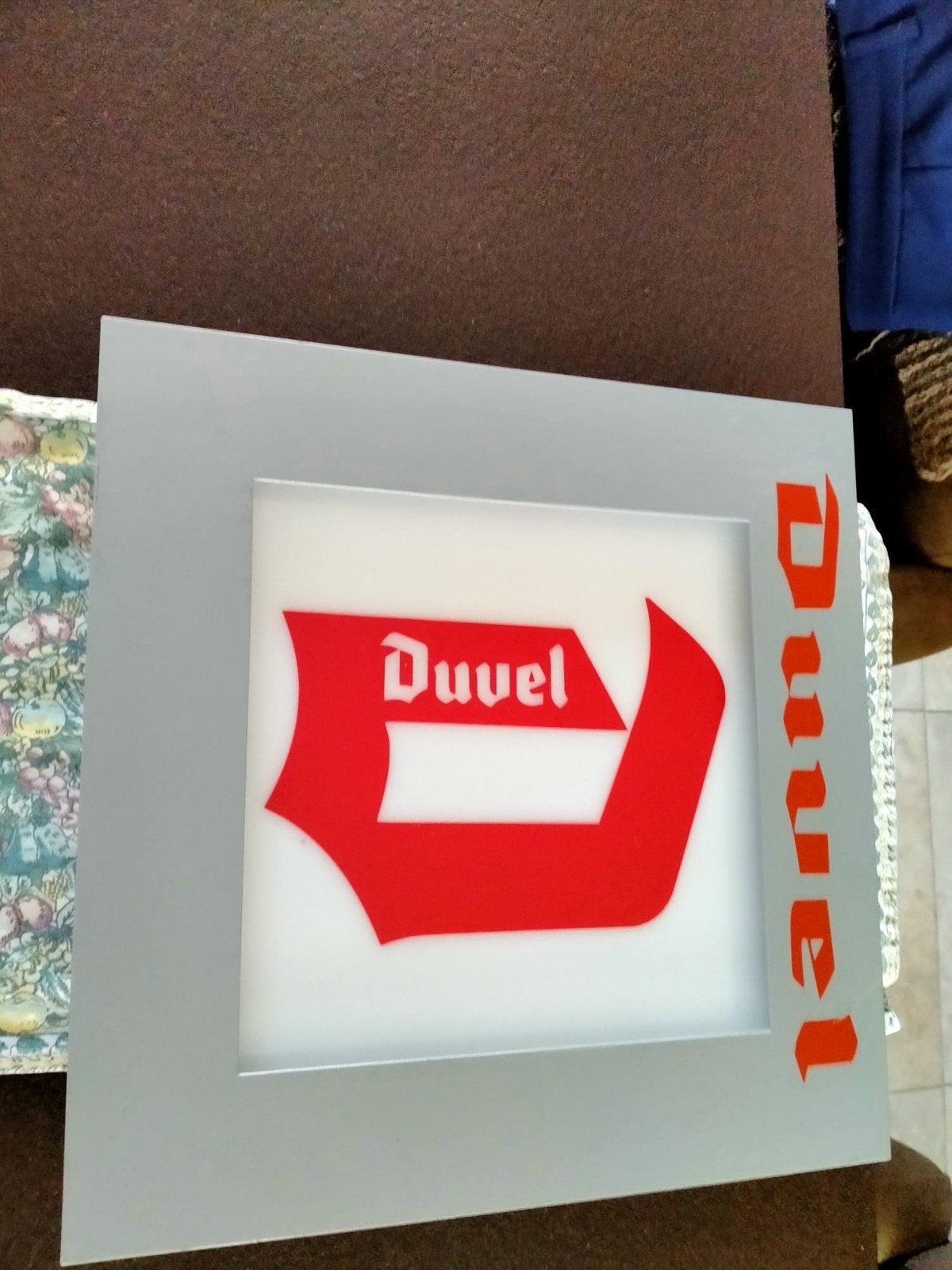 Boîte à lumière Duvel 32 cm x 32 cm., Enlèvement, Duvel