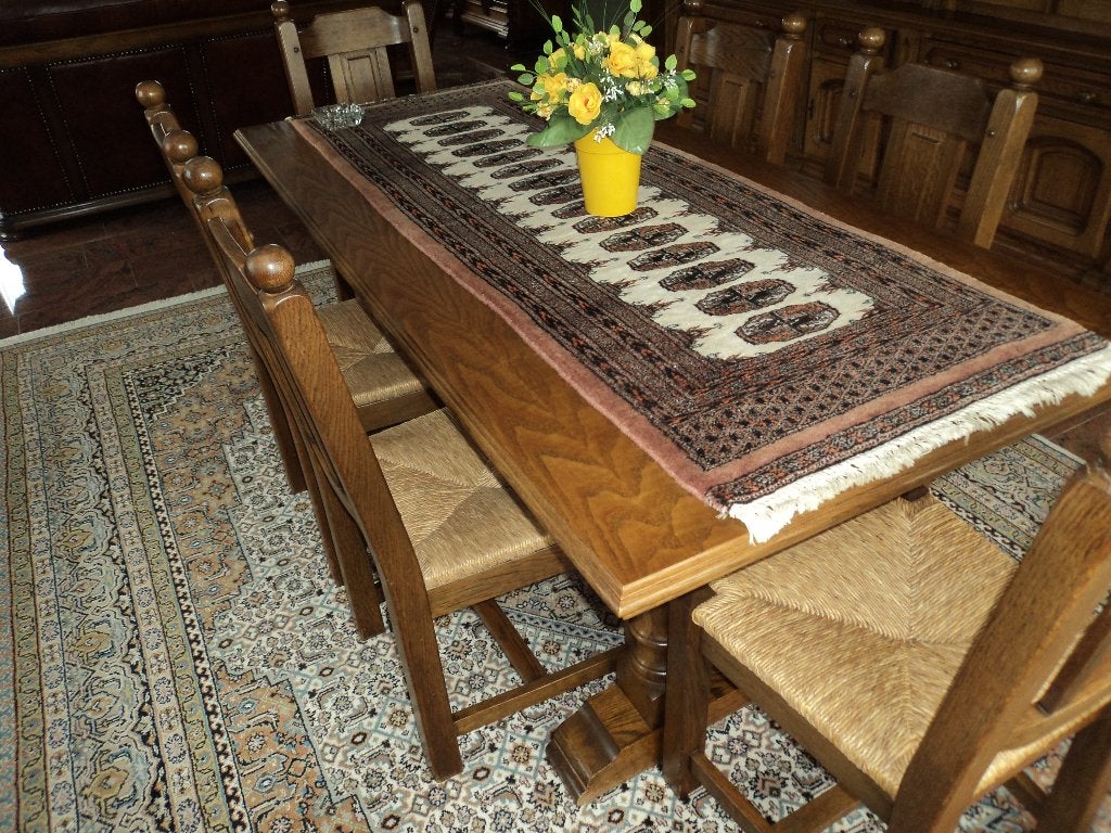 Eiken eetplaats met 6 stoelen, Enlèvement, Utilisé, 4 à 6 chaises