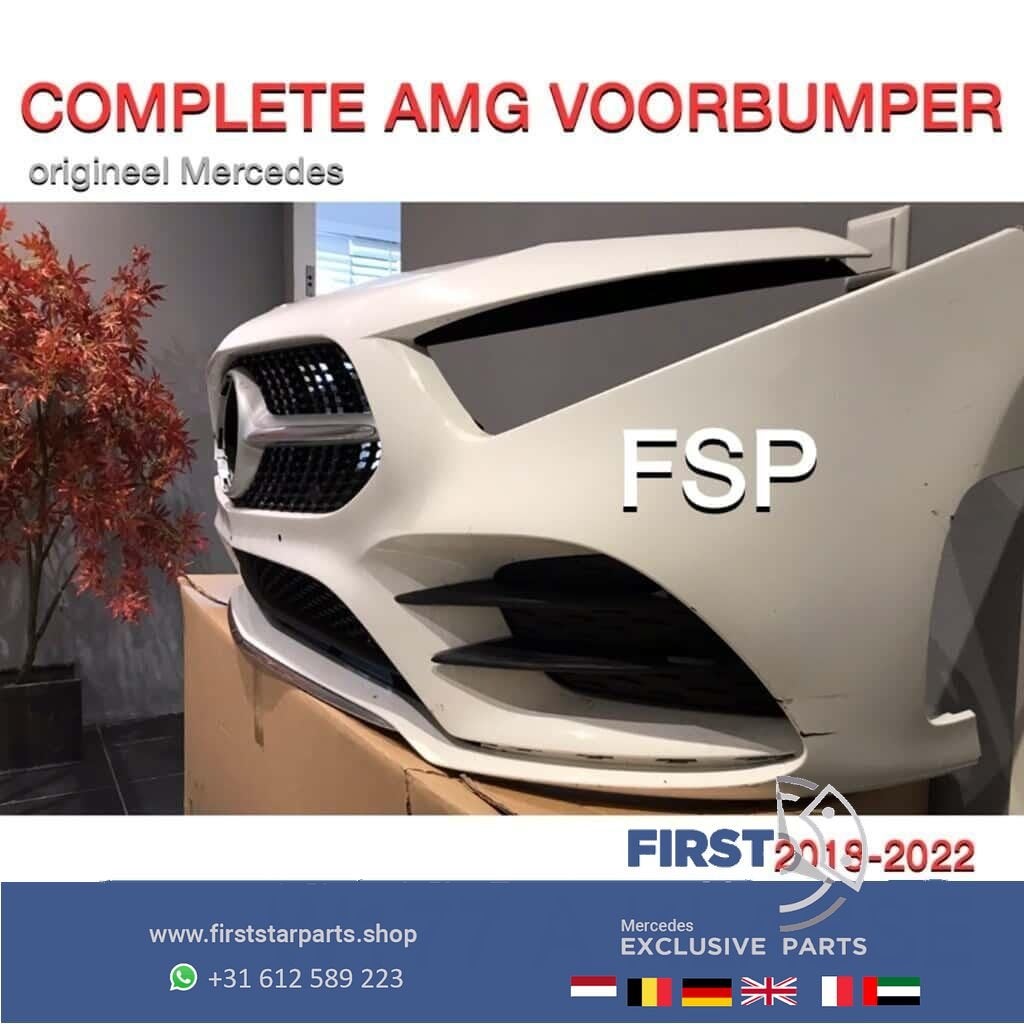 W177 A KLASSE 2020 AMG VOORBUMPER COMPLEET WIT Origineel Mer, Gebruikt, -, Voor, Ophalen of Verzenden