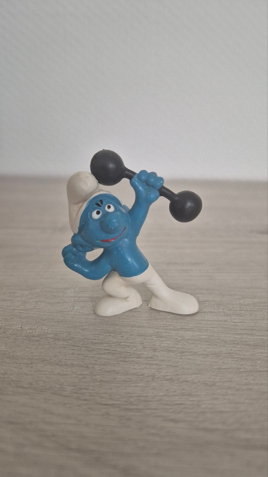 Smurf Gewichtheffer - Potige Smurf, Verzamelen, Ophalen of Verzenden, Zo goed als nieuw, Potige Smurf, Poppetje, Figuurtje of Knuffel