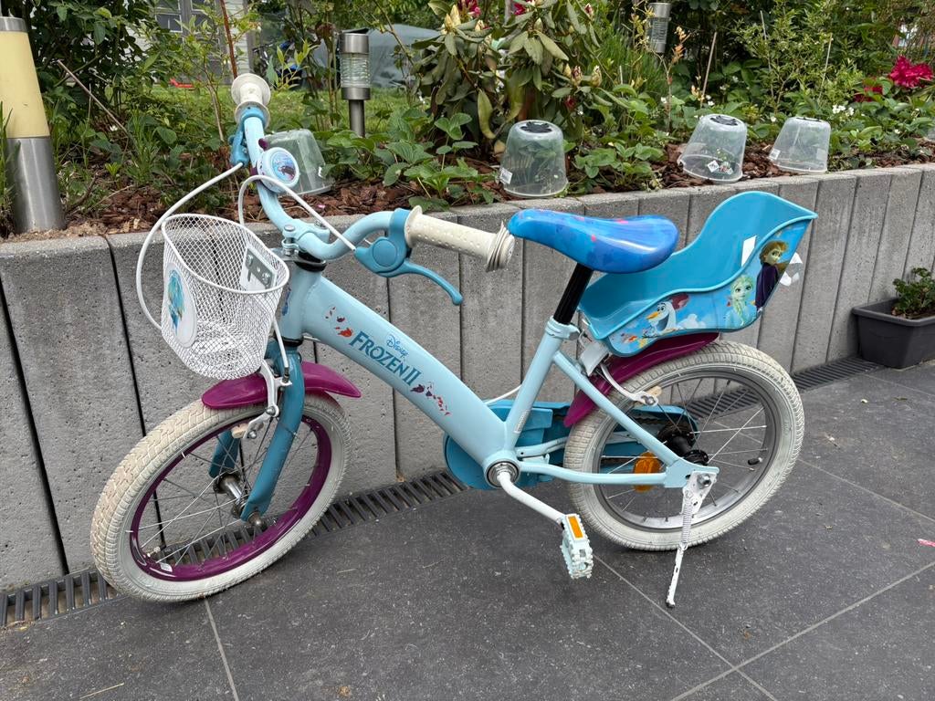 „Frozen 2” 16 inch meisjesfiets, Fietsen en Brommers, Fietsen | Kinderfietsjes, Ophalen, Gebruikt, Velgrem, 16 tot 20 inch