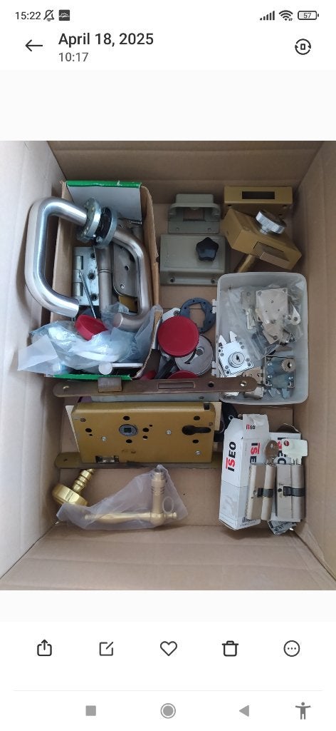 serrures, poignées et accessoires, Bricolage & Construction, Enlèvement, Comme neuf, Cuivre ou Laiton, Loquet ou Poignée