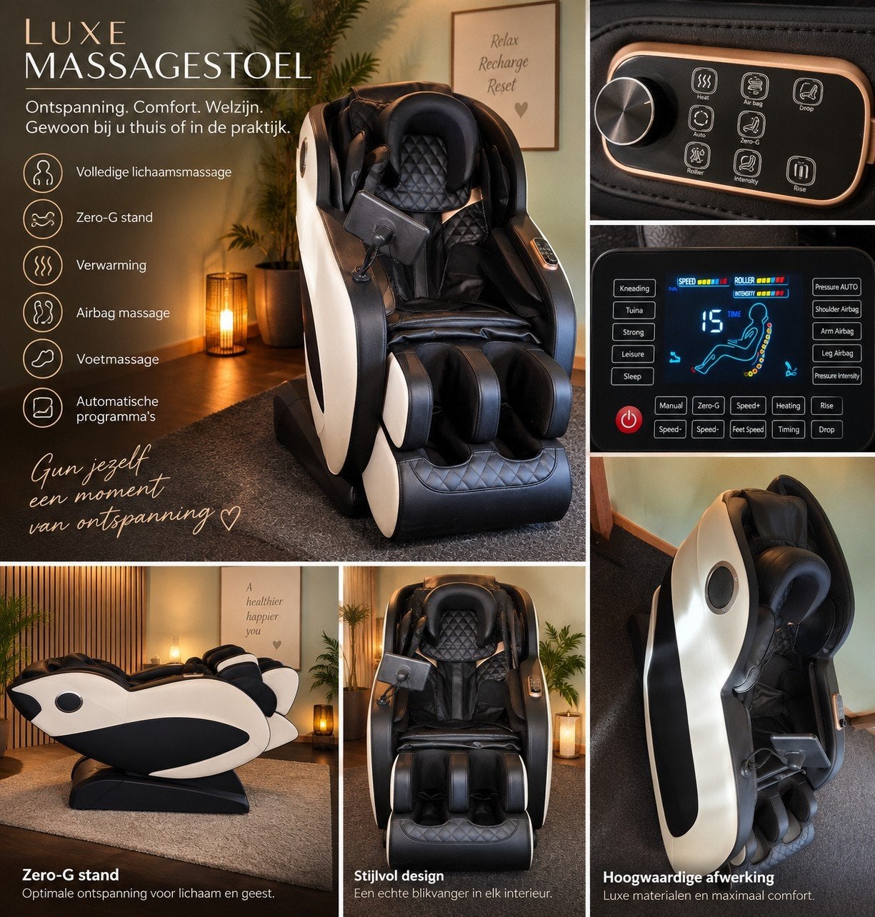 Luxe massagestoel als nieuw!, Ophalen, Zo goed als nieuw, Massagestoel of Kussen