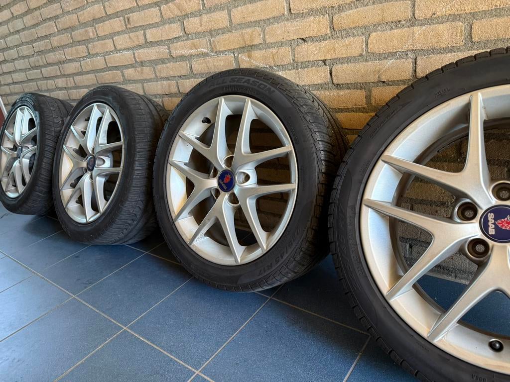 Velgen Alu50 Saab 9-3 9-5, Auto-onderdelen, Banden en Velgen, Ophalen, Banden en Velgen, 17 inch, All Season