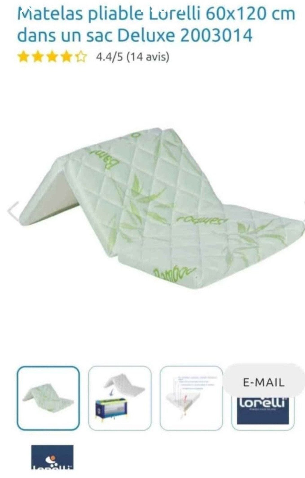 matelas lorelli, Enlèvement, Matelas