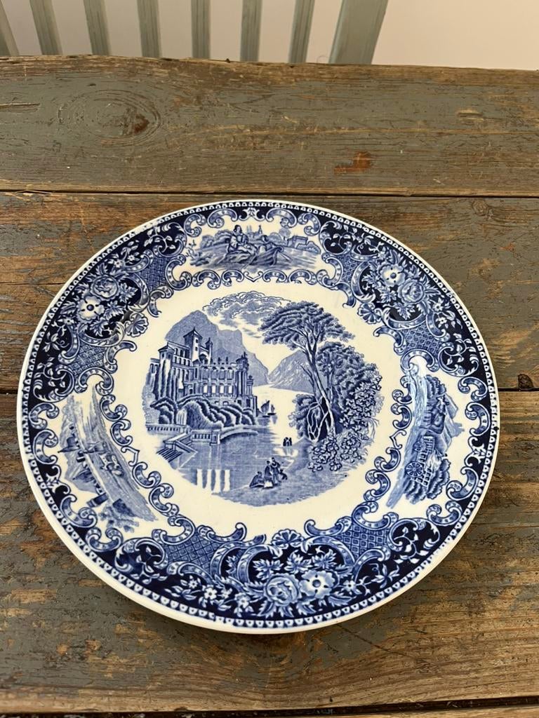 ANTIEK BORD BLAUW REGOUT CASTILLO, Antiek en Kunst, Ophalen of Verzenden