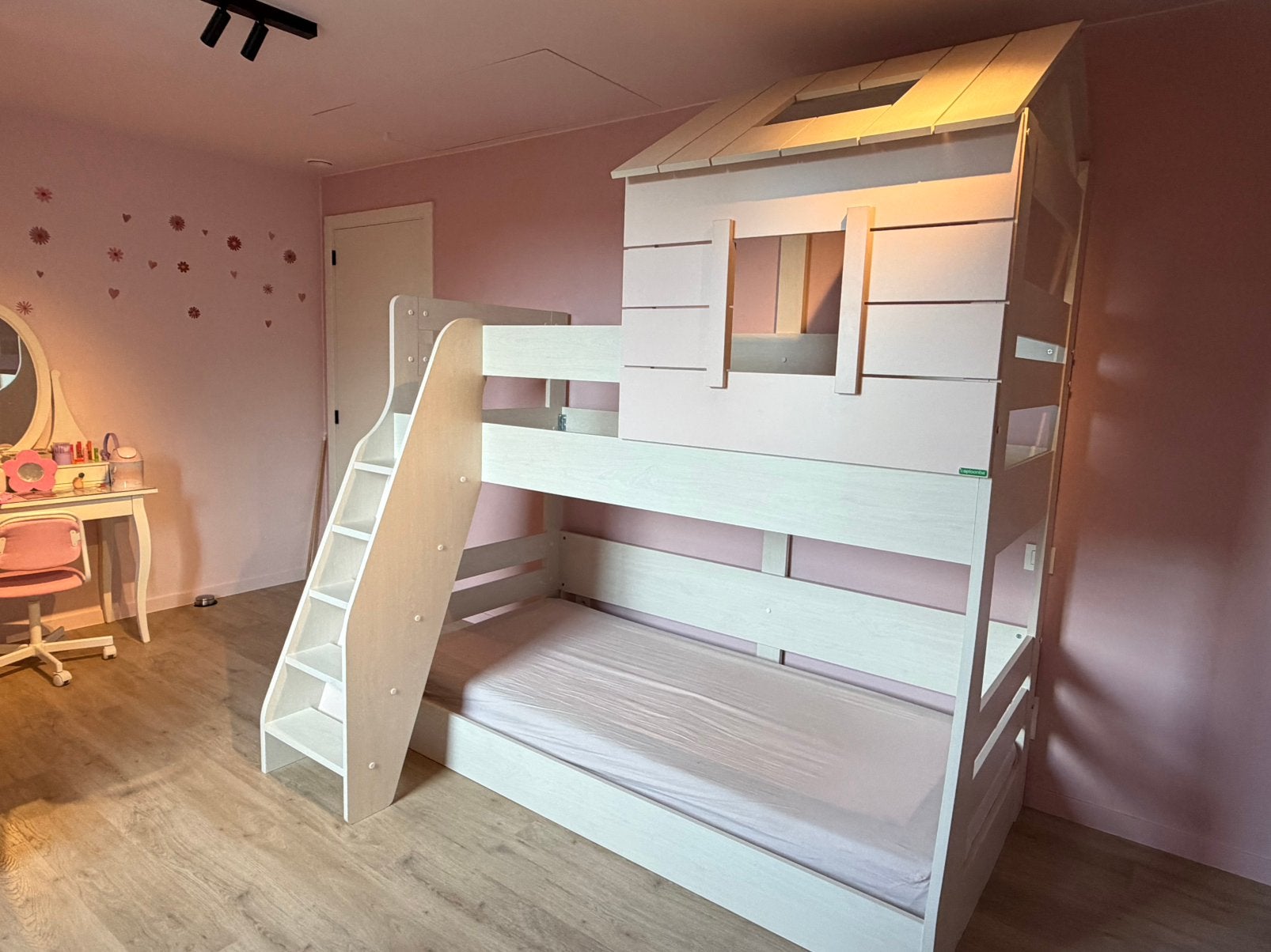 Heel stevig stapelbed met vaste trap, Neuf, Enlèvement, Lits superposés, 200 cm